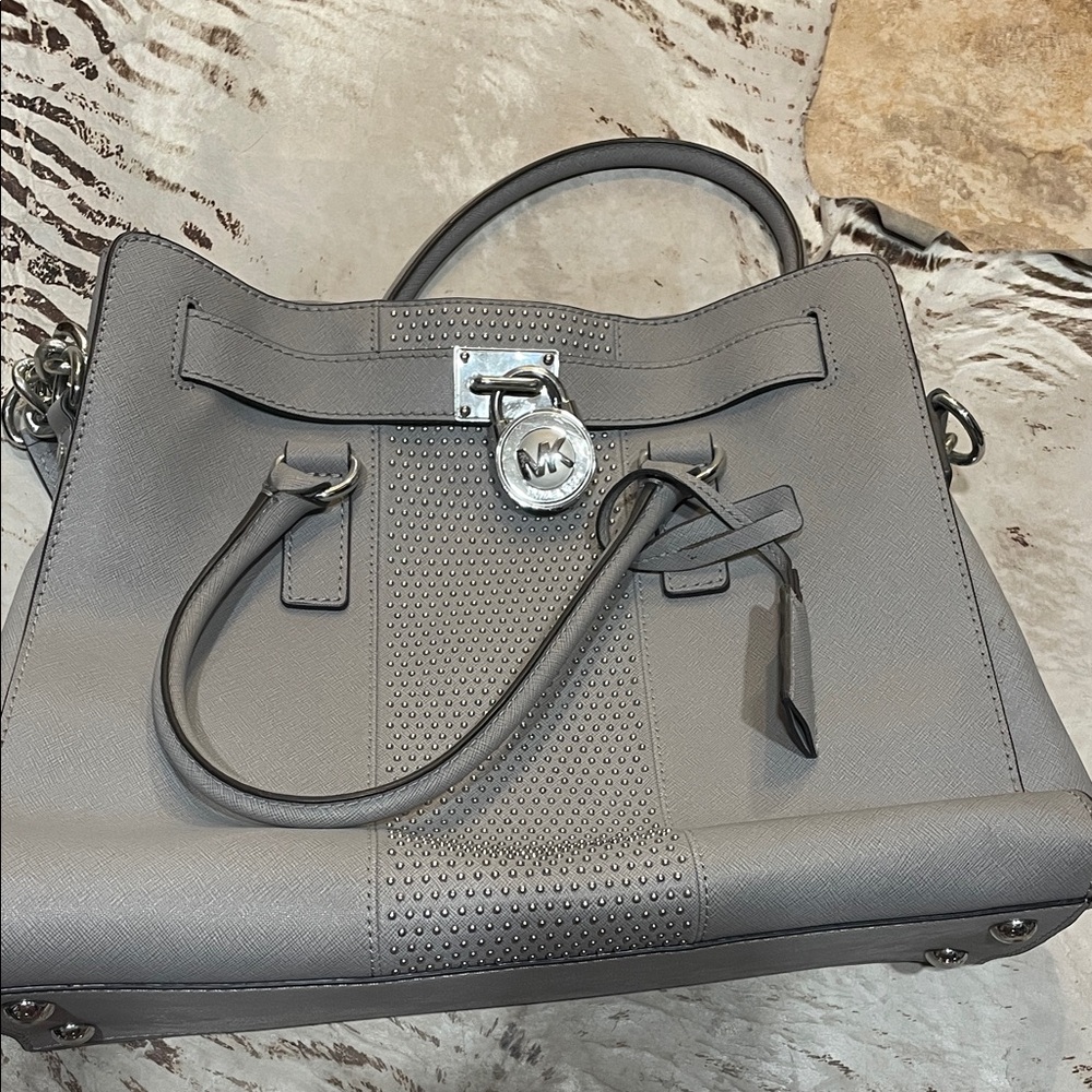 Michael Kors Gray Satchel Bag